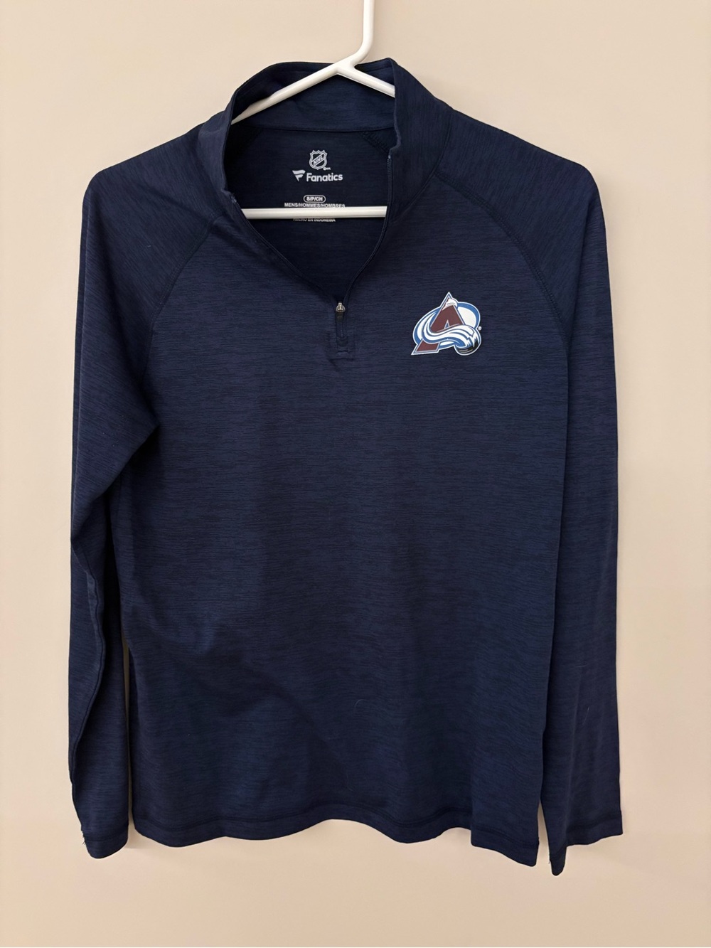 Fanatics Colorado Avalanche Navy Quarter-Zip Pullover (Small)